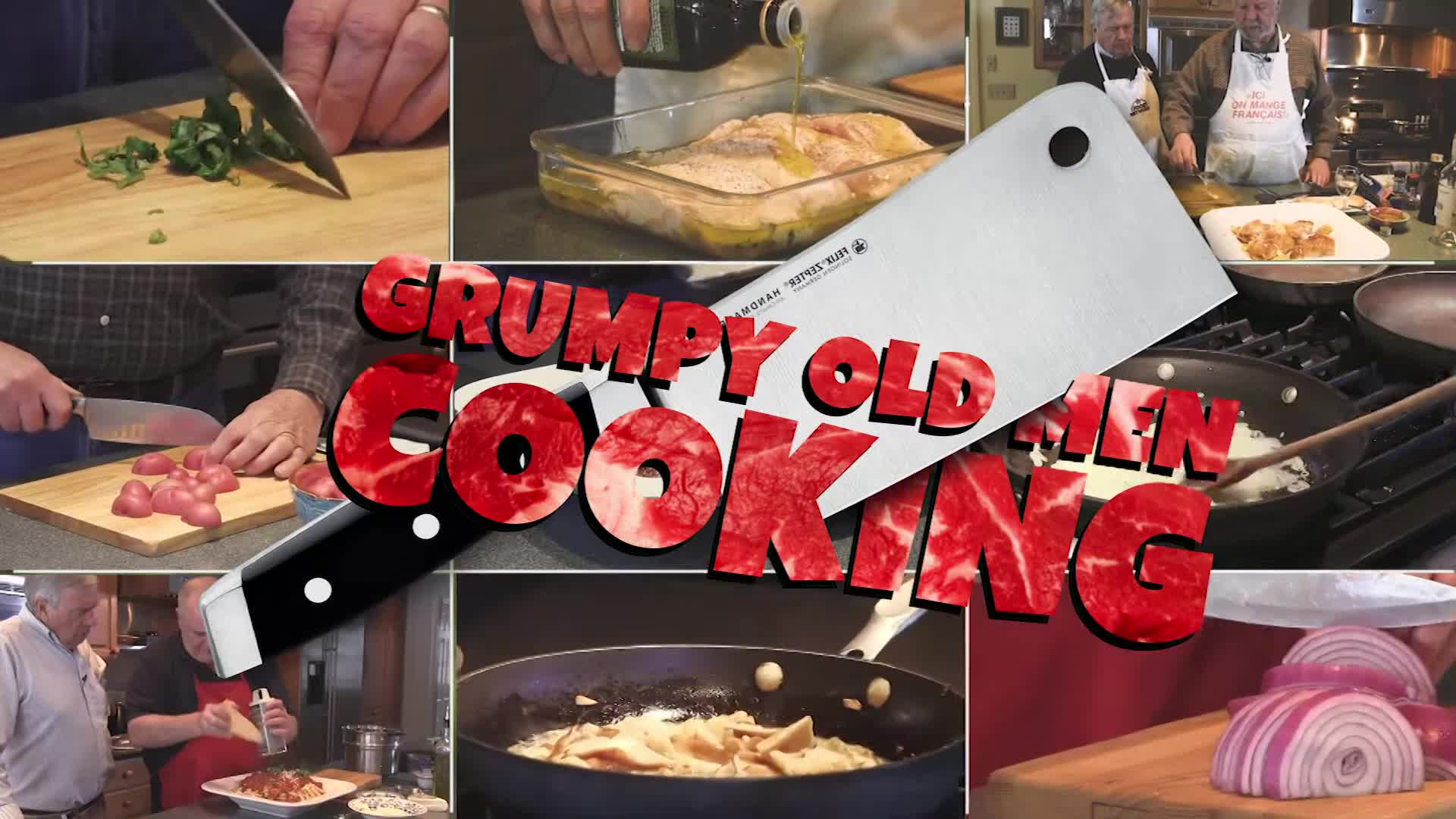 Thumbnail image for Grumpy Old Men Cooking - Hasselback Potatoes Asparagus Prosciutto Crabcakes