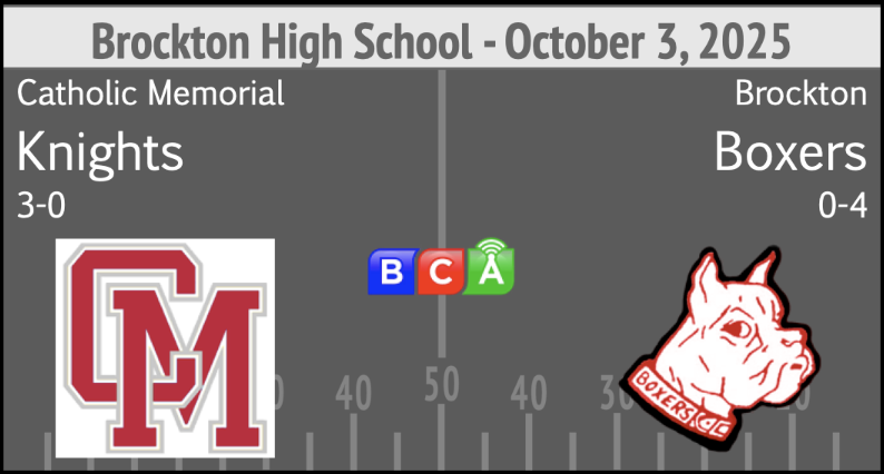 Brockton High School Football vs Catholic Memorial (10-3-25)