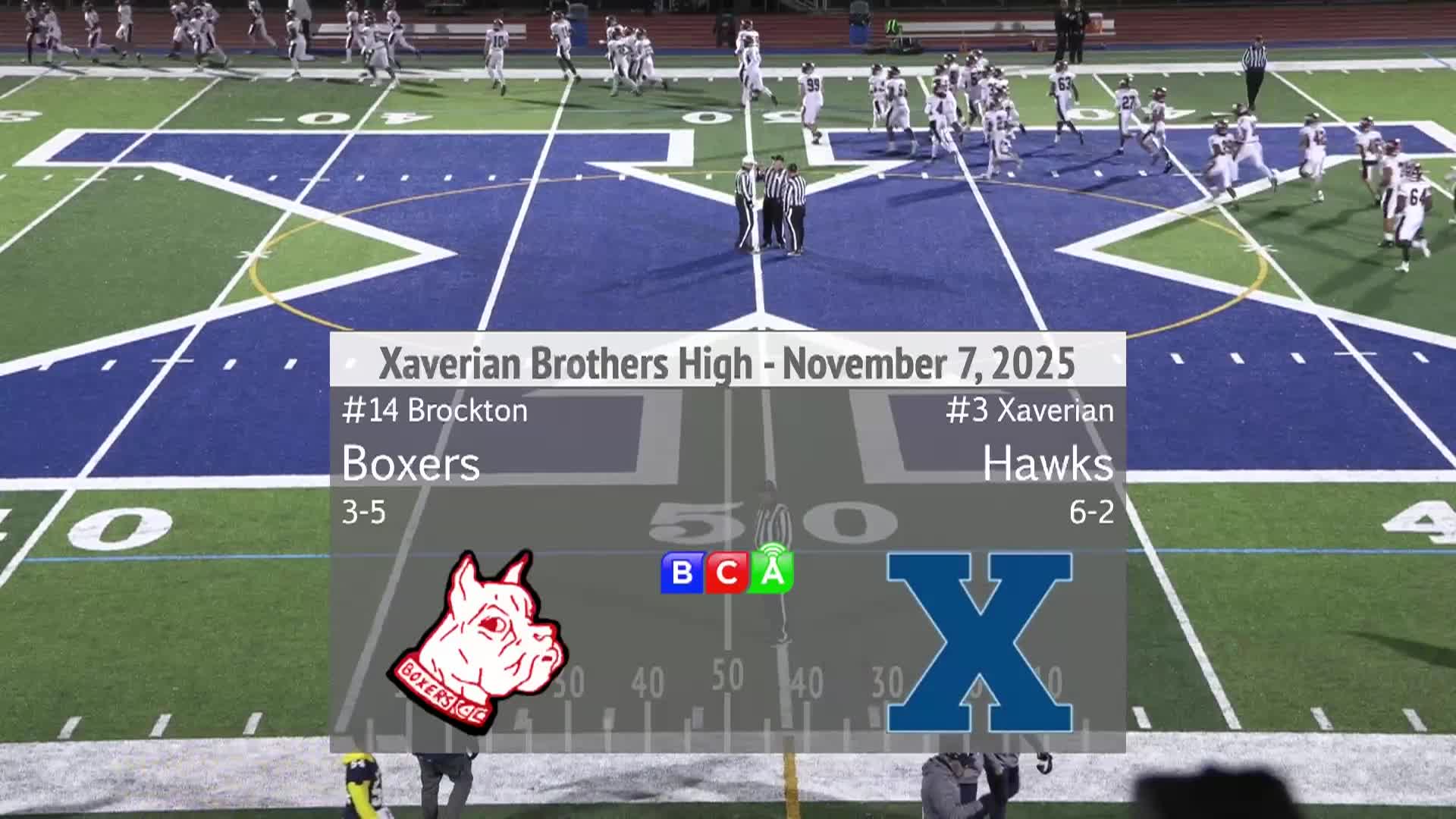 Brockton High Football Vs Xaverian - Round 1 MIAA Playoffs (11-07-25)