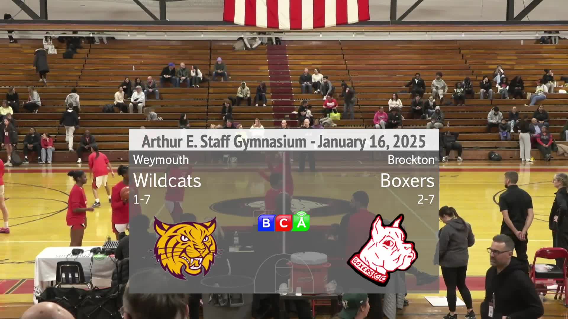 Brockton High School Girls Basketball vs Weymouth (01-16-26)