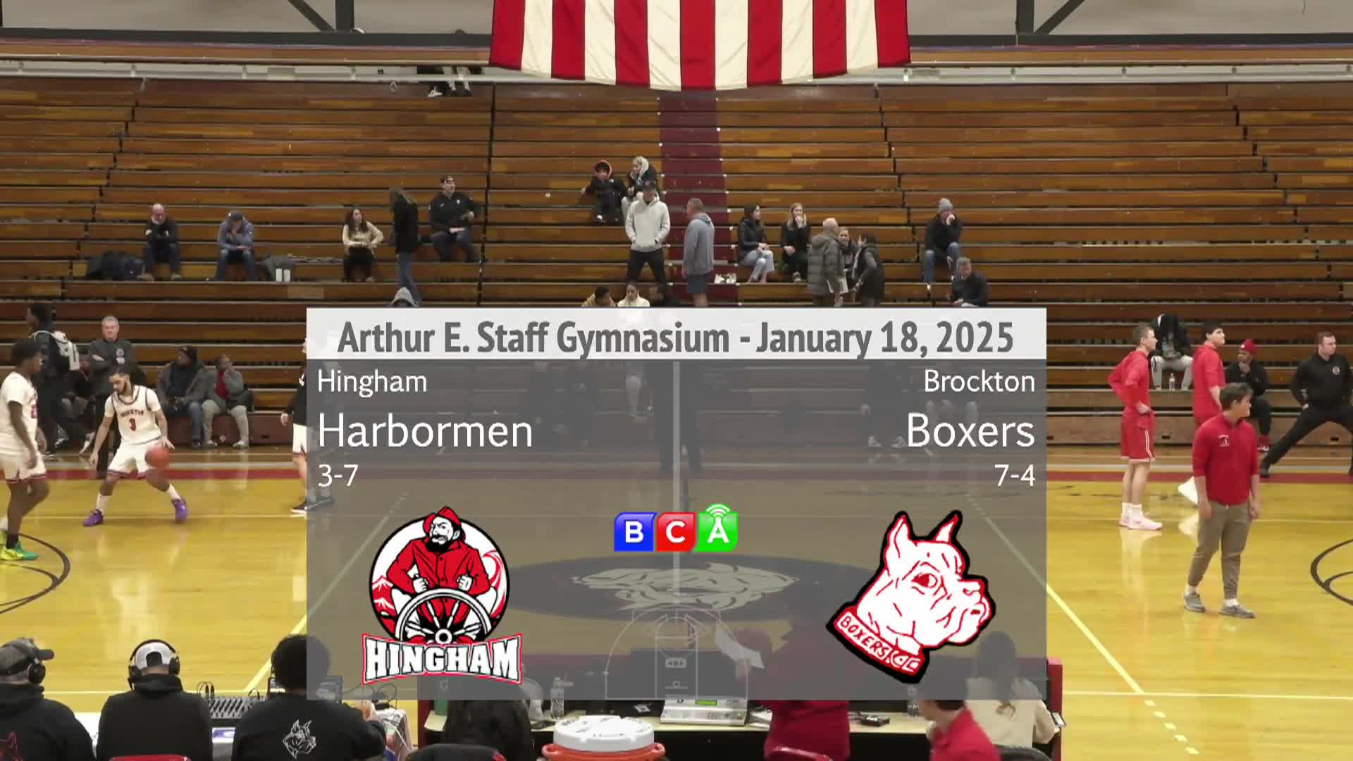 Brockton High School Boys Basketball vs Hingham (01-18-26)