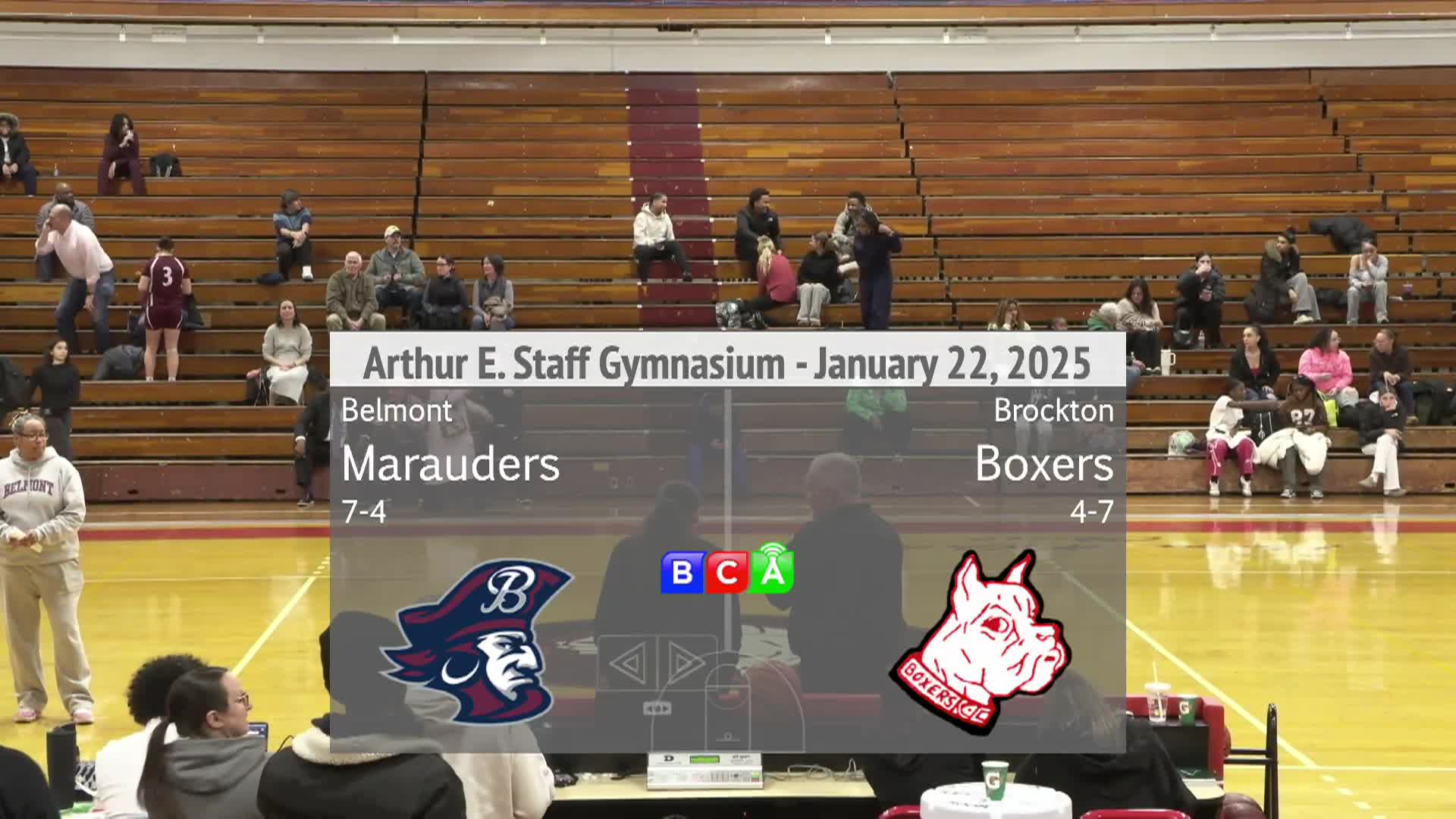 Brockton High School Girls Basketball Vs Belmont High (01-22-26)