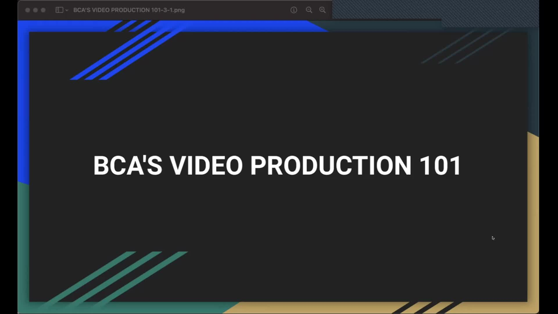Thumbnail image for BCA Training - Video Production 101 - Class 4 (2-2-22)