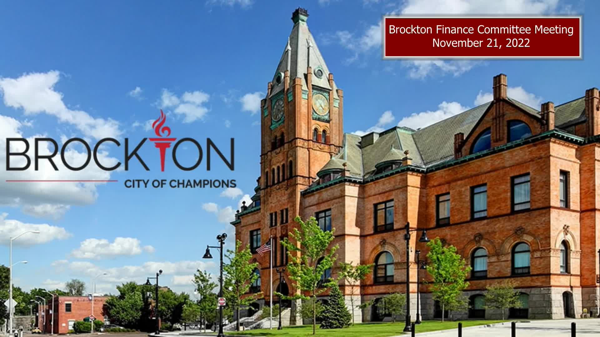 Brockton Finance Committee Meeting (11-21-22)